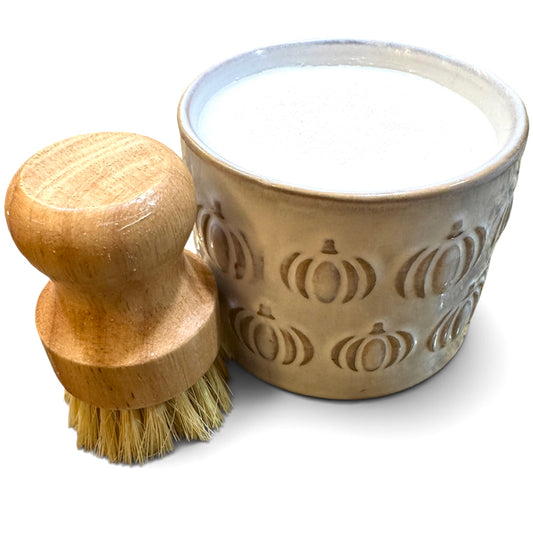 Large Pumpkin Soap Ramekin and Brush